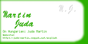 martin juda business card